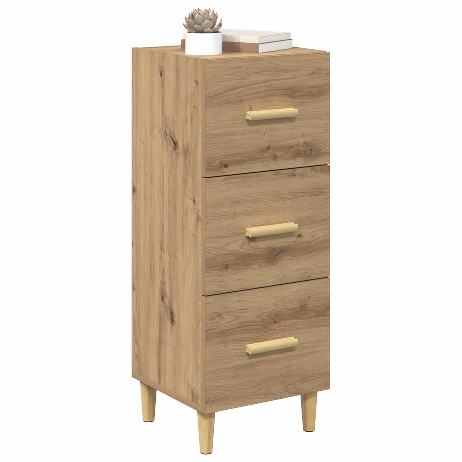 Buffet chêne artisanal 34,5 x 34 x 90 cm Bois d'ingénierie - XIOS