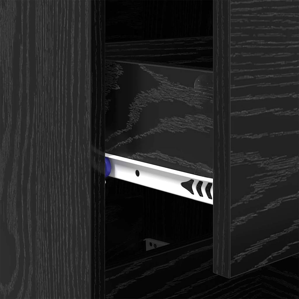 Buffet Chêne noir 34 x 34,5 x 90 cm Bois d'ingénierie - XIOS