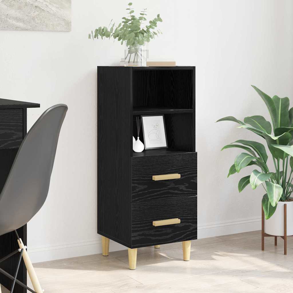 Buffet Chêne noir 34 x 34,5 x 90 cm Bois d'ingénierie - XIOS