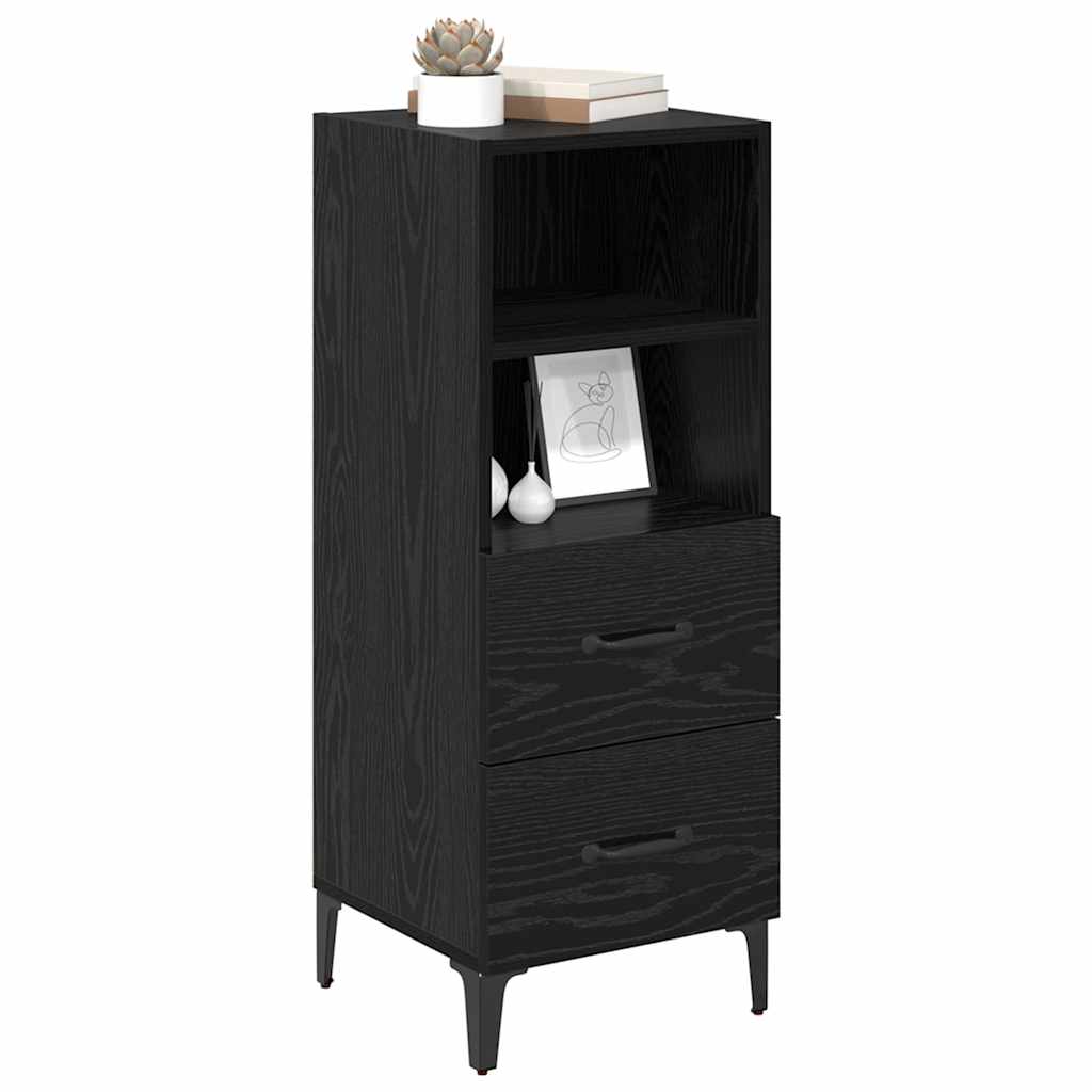 Buffet Chêne noir 34 x 34,5 x 90 cm Bois d'ingénierie - XIOS