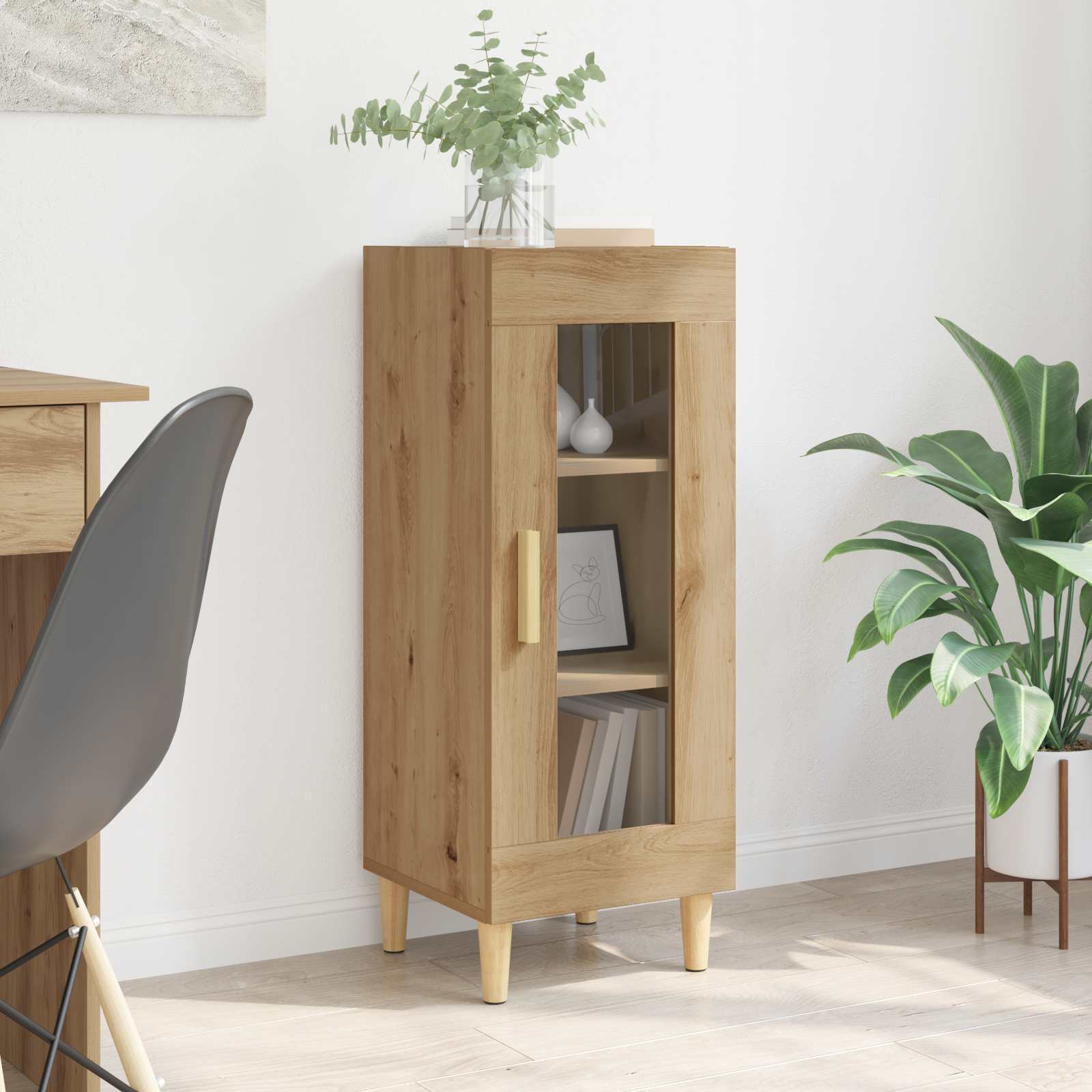 Buffet Chêne artisanal 34,5 x 32,5 x 90 cm Bois d'ingénierie - XIOS