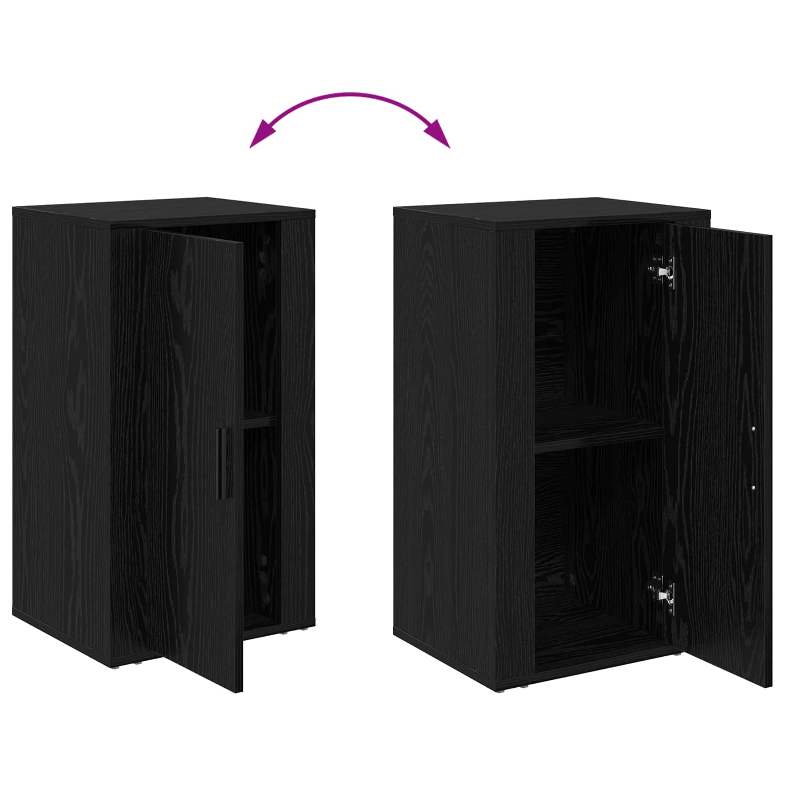 Buffet Chêne noir 40 x 33 x 70 cm Bois d'ingénierie