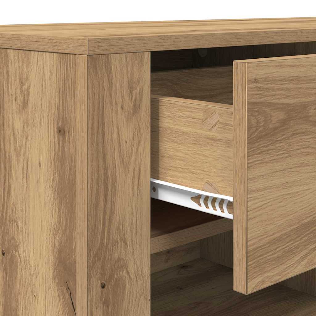 Meuble TV Chêne artisanal 100 x 35 x 40 cm Bois d'ingénierie - XIOS