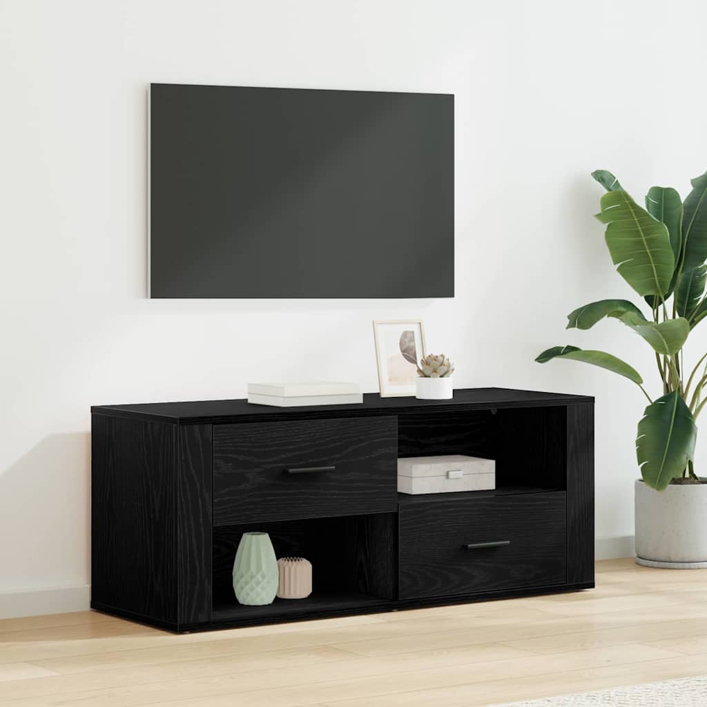 Meuble TV Chêne noir 100 x 35 x 40 cm Bois d'ingénierie - XIOS