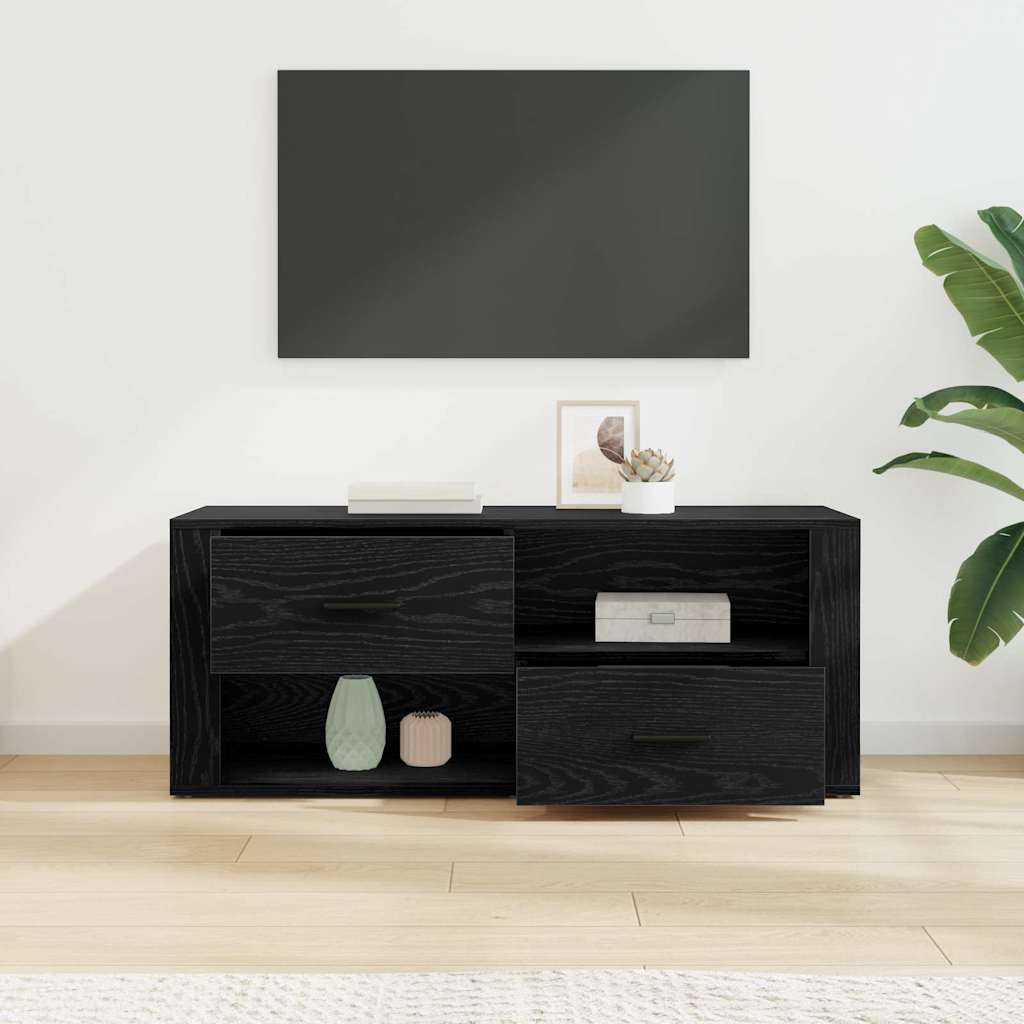Meuble TV Chêne noir 100 x 35 x 40 cm Bois d'ingénierie - XIOS