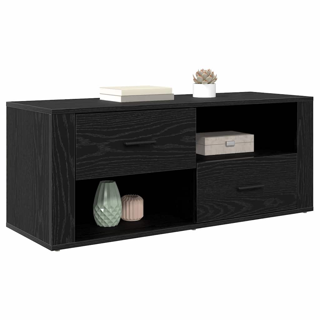 Meuble TV Chêne noir 100 x 35 x 40 cm Bois d'ingénierie - XIOS