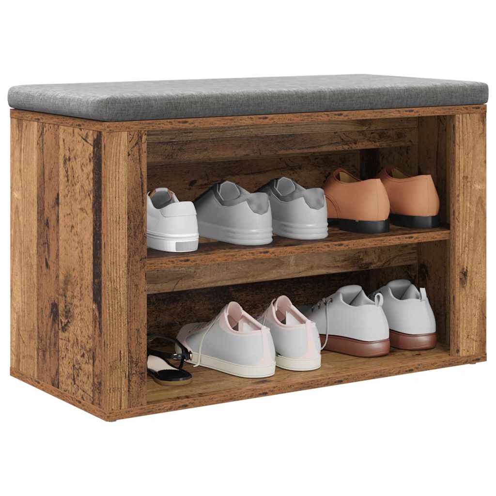 Rack à chaussures Bois ancien 75 x 35 x 45 cm Bois d'ingénierie - XIOS