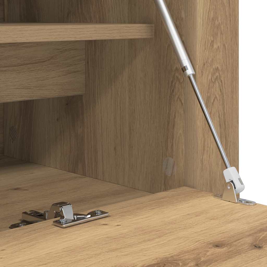 Cabinet à chaussures chêne artisanal 100 x 35 x 38 cm - XIOS