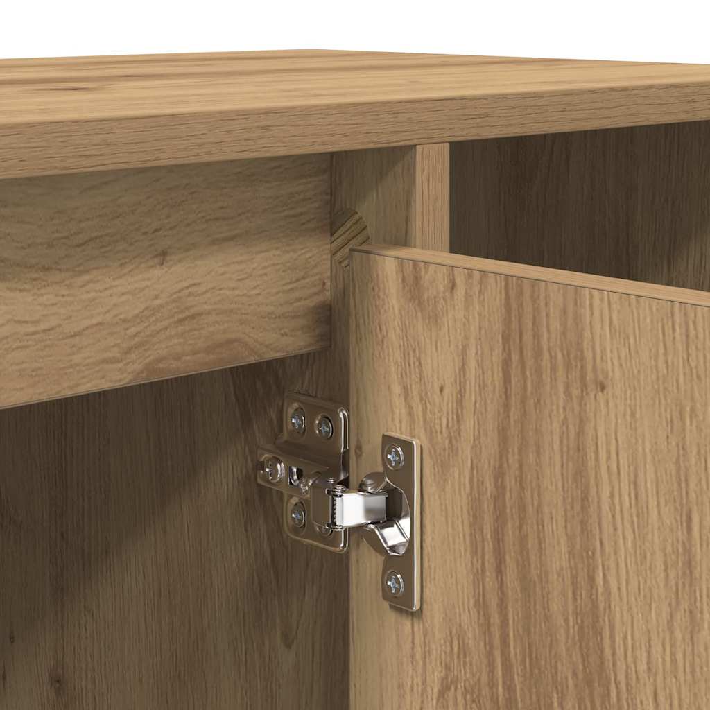 Meuble TV Chêne artisanal 100 x 35 x 55 cm Bois d'ingénierie - XIOS