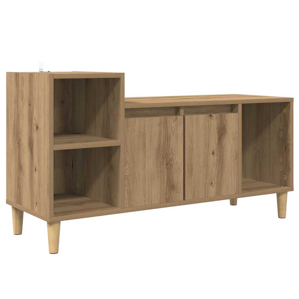 Meuble TV Chêne artisanal 100 x 35 x 55 cm Bois d'ingénierie - XIOS