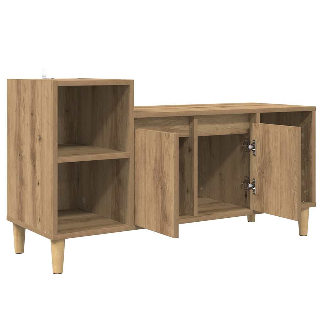 Meuble TV 100 x 35 x 55 cm Chêne artisanal Bois d'ingénierie - XIOS