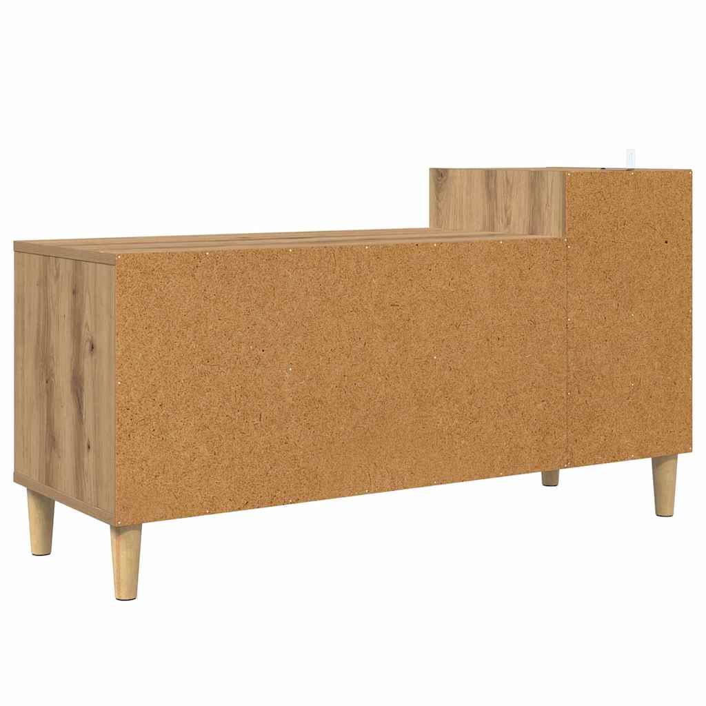 Meuble TV 100 x 35 x 55 cm Chêne artisanal Bois d'ingénierie - XIOS
