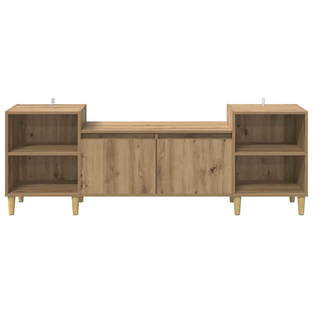 Meuble TV Chêne artisanal 160 x 35 x 55 cm Bois d'ingénierie - XIOS