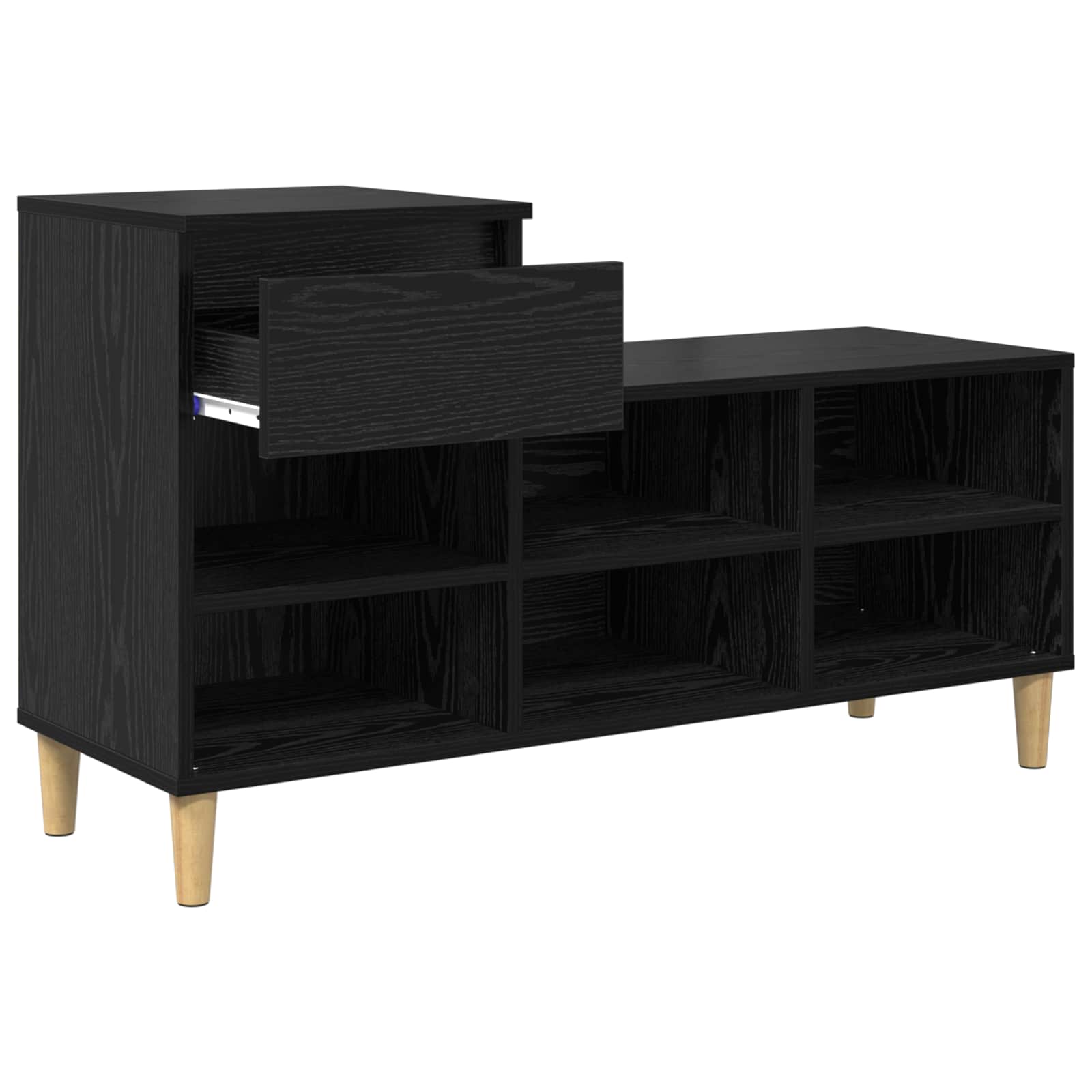 Cabinet à chaussures avec tiroir Chêne noir 102 x 36 x 60 cm - XIOS