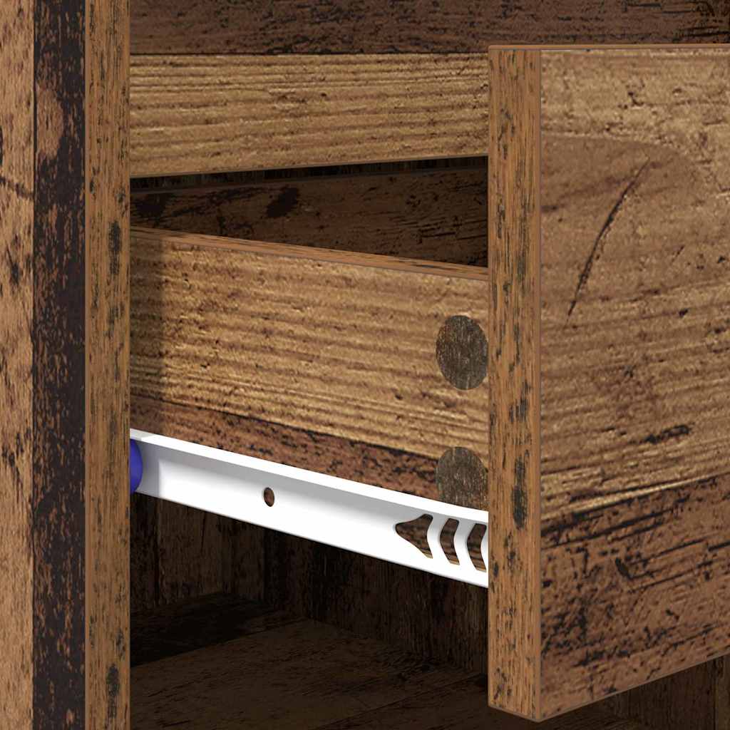 Cabinet à chaussures avec tiroir Bois ancien 102 x 36 x 60 cm - XIOS