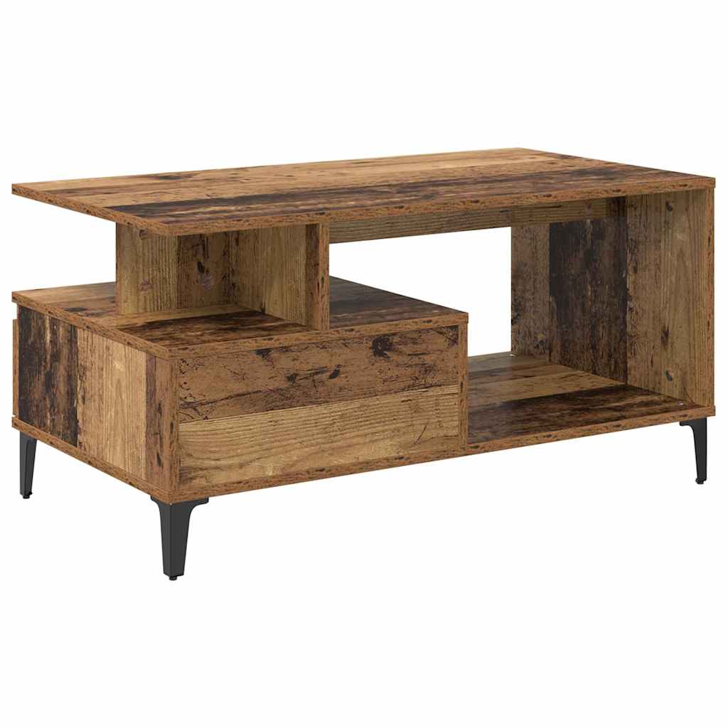 Table basse Bois ancien 90 x 49 x 45 cm Bois d'ingénierie - XIOS