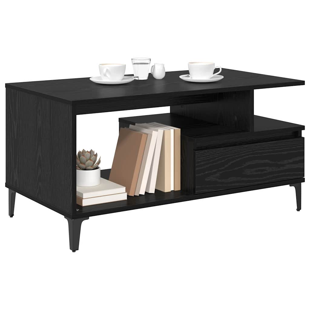 Table basse Chêne noir 90 x 49 x 45 cm Bois d'ingénierie - XIOS