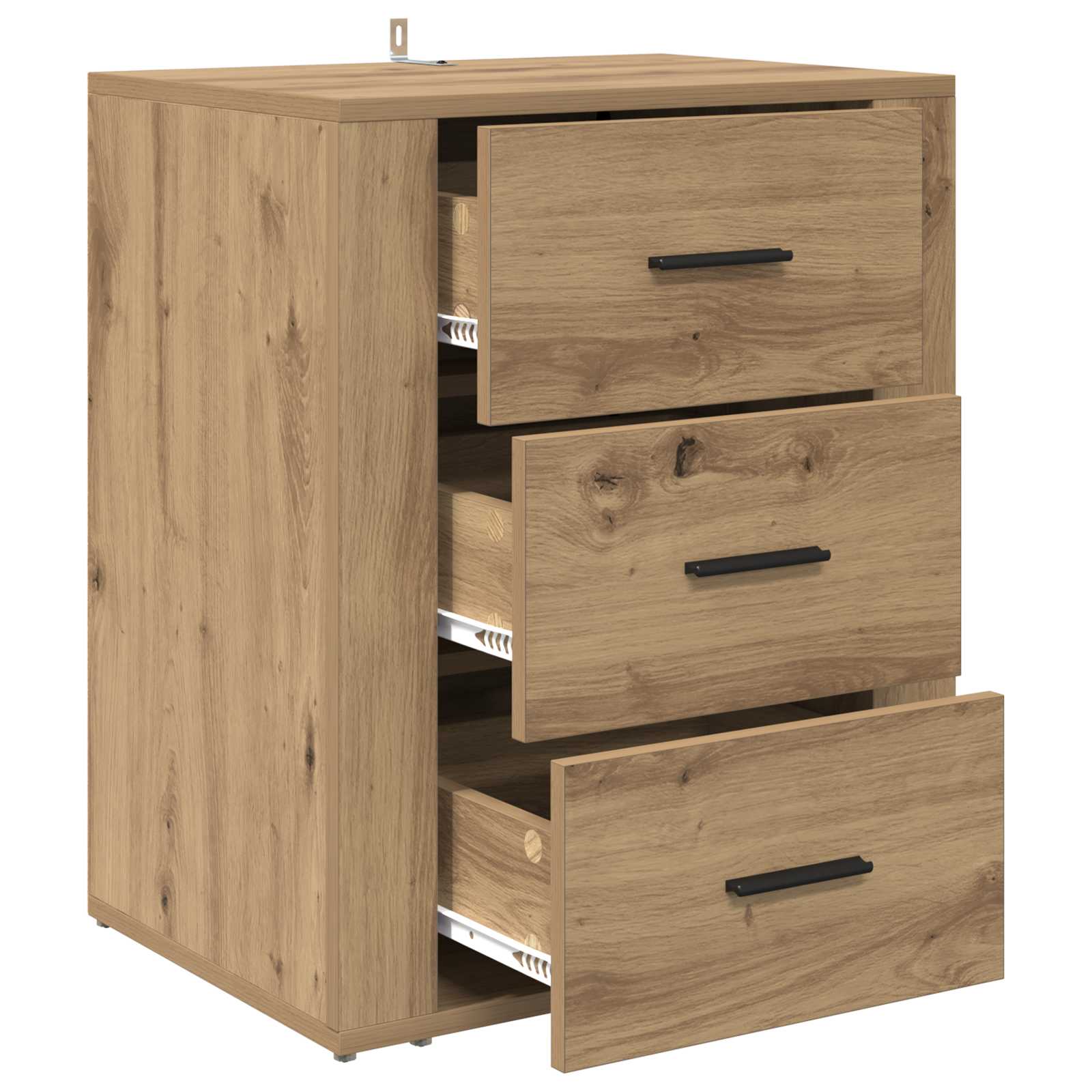 Cabinet de chevet avec tiroir Chêne artisanal 35 x 50 x 60 cm - XIOS