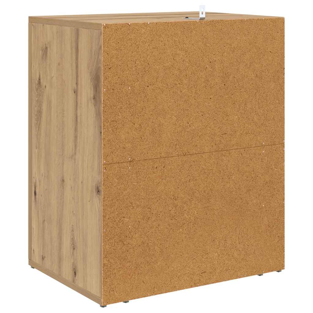 Cabinet de chevet avec tiroir chêne artisanal 50 x 36 x 60 cm - XIOS