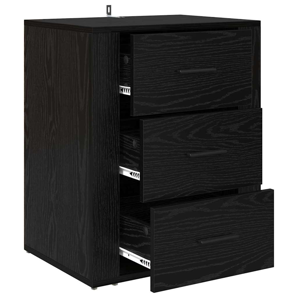 Cabinet de chevet Chêne noir 50 x 36 x 60 cm Bois d'ingénierie - XIOS
