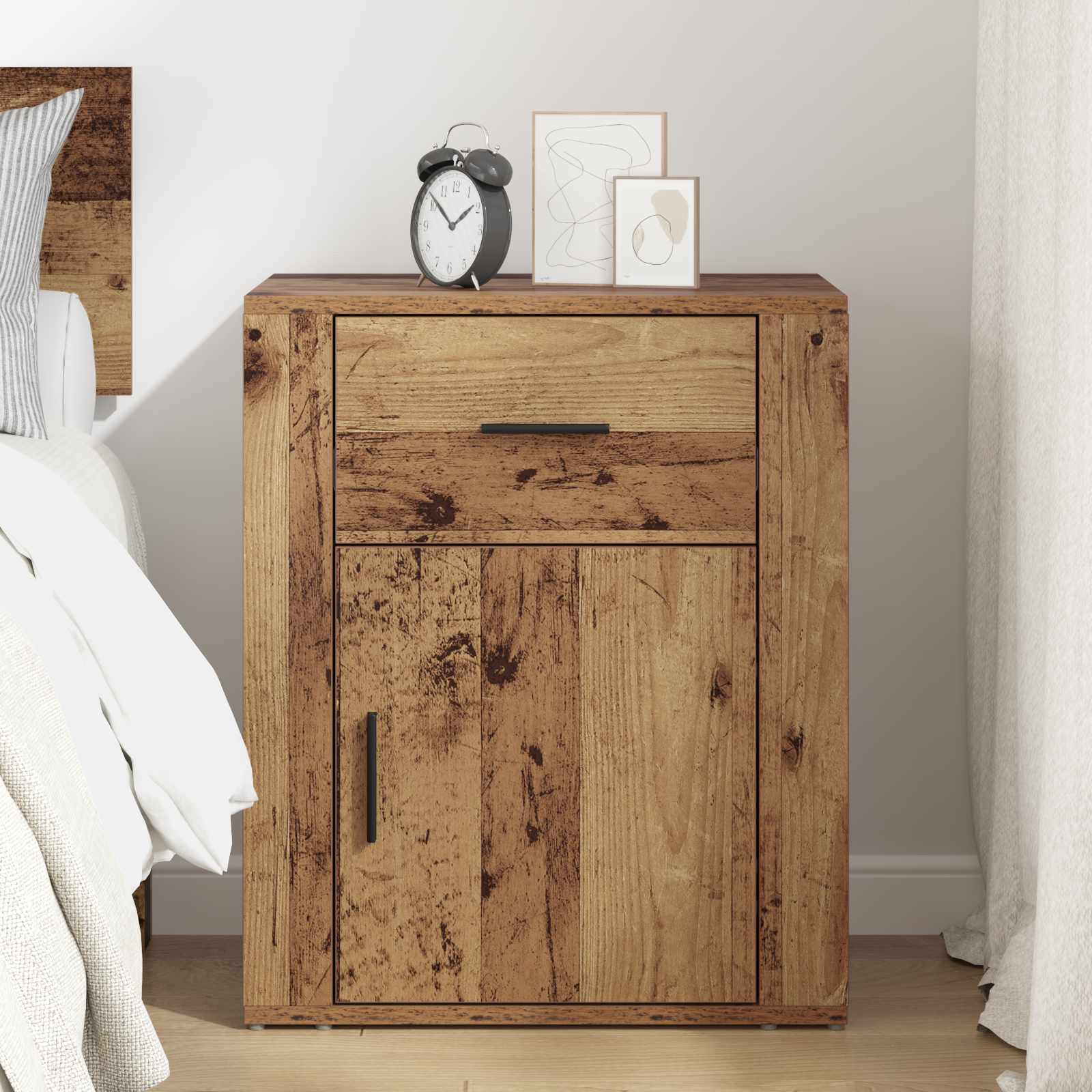 Cabinet de chevet Bois ancien 35 x 50 x 60 cm Bois d'ingénierie - XIOS