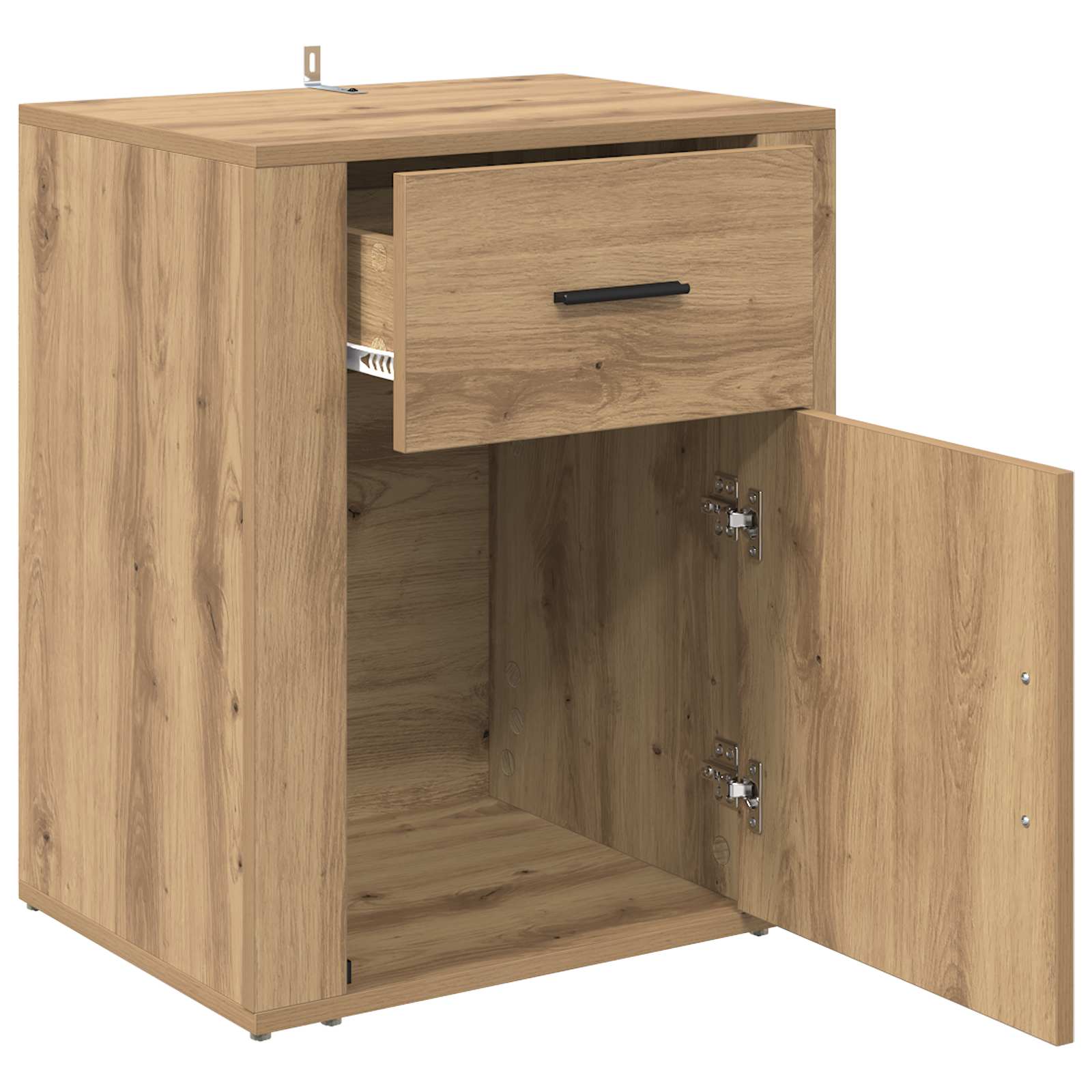 Cabinet de chevet avec tiroir Chêne artisanal 35 x 50 x 60 cm - XIOS