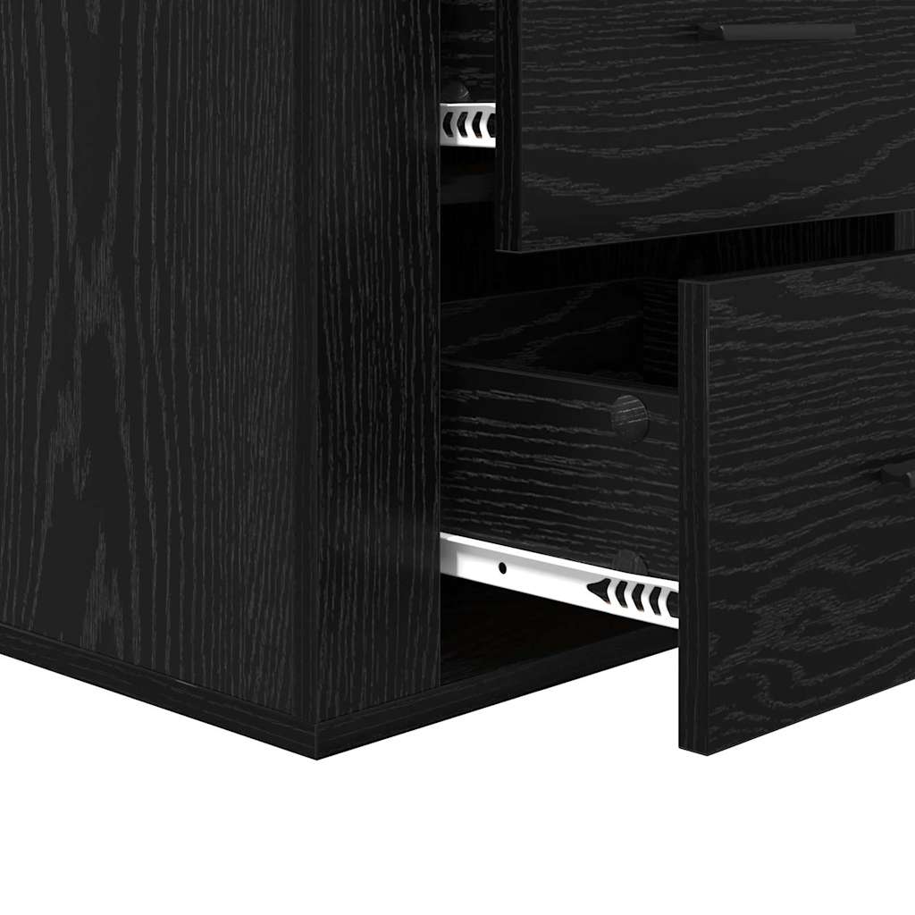 Cabinet de chevet Chêne noir 50 x 36 x 60 cm Bois d'ingénierie - XIOS