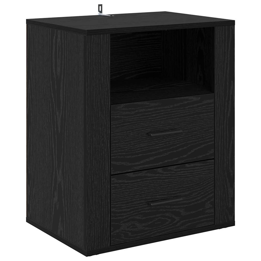 Cabinet de chevet Chêne noir 50 x 36 x 60 cm Bois d'ingénierie - XIOS