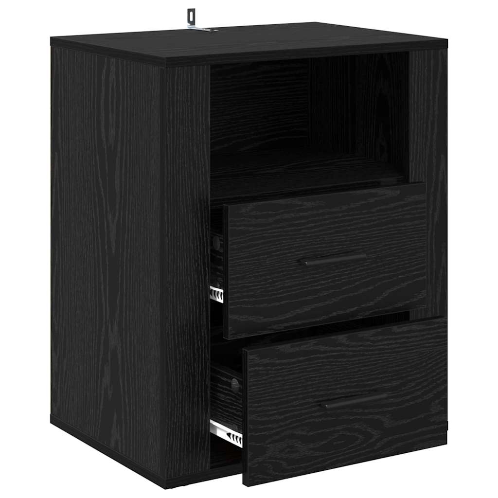 Cabinet de chevet Chêne noir 50 x 36 x 60 cm Bois d'ingénierie - XIOS