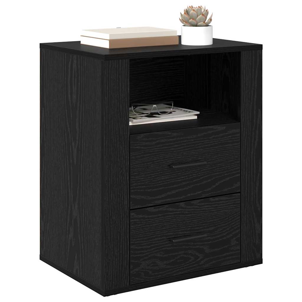 Cabinet de chevet Chêne noir 50 x 36 x 60 cm Bois d'ingénierie - XIOS