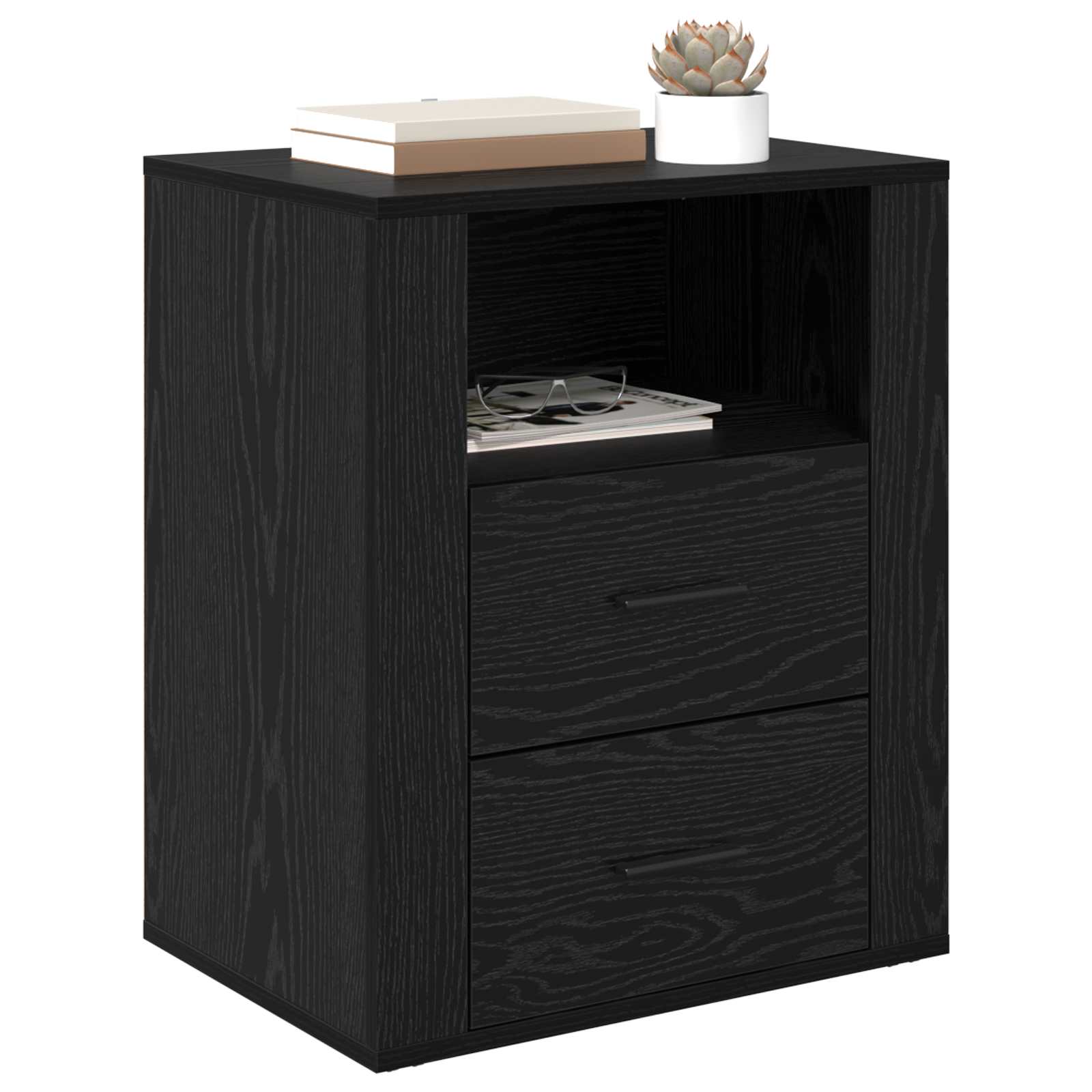 Cabinet de chevet Chêne noir 35 x 50 x 60 cm Bois d'ingénierie - XIOS