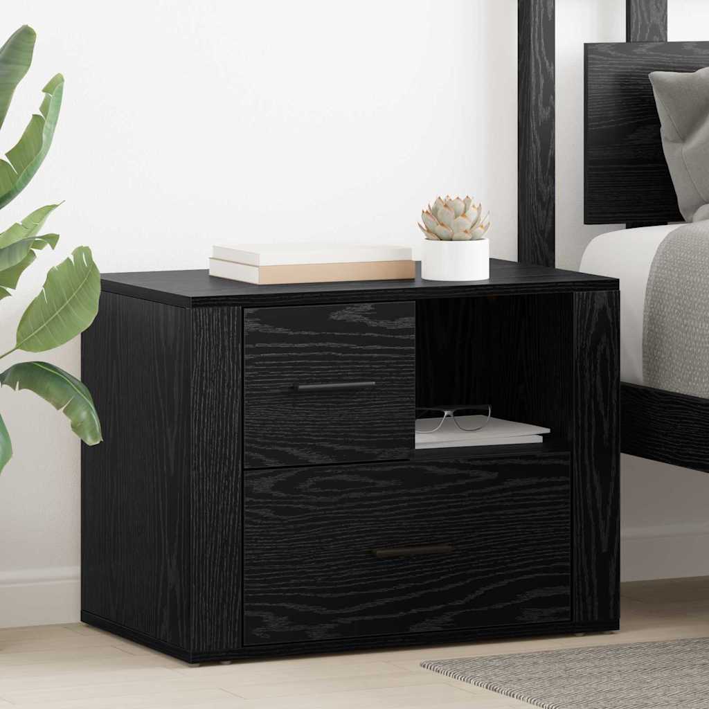 Cabinet de chevet Chêne noir 60 x 36 x 45 cm Bois d'ingénierie - XIOS