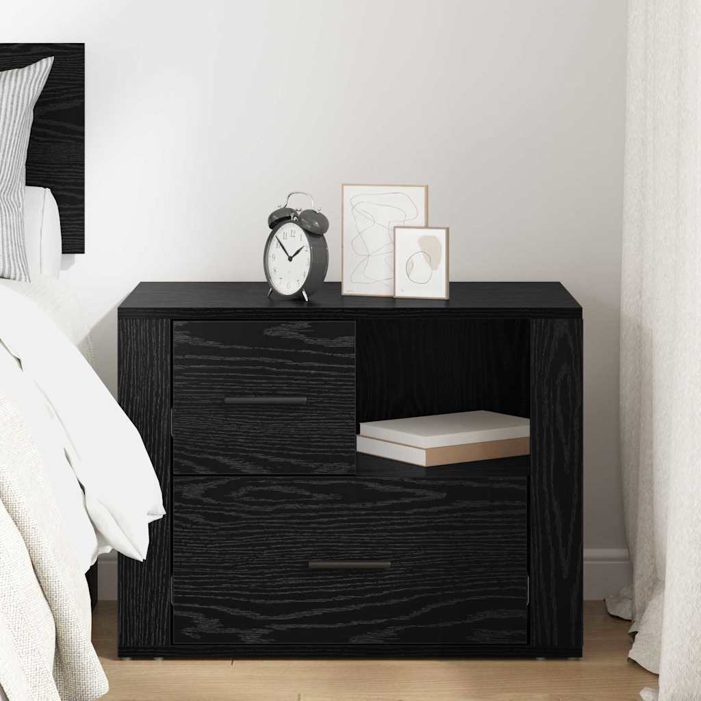 Cabinet de chevet Chêne noir 35 x 60 x 50 cm Bois d'ingénierie - XIOS