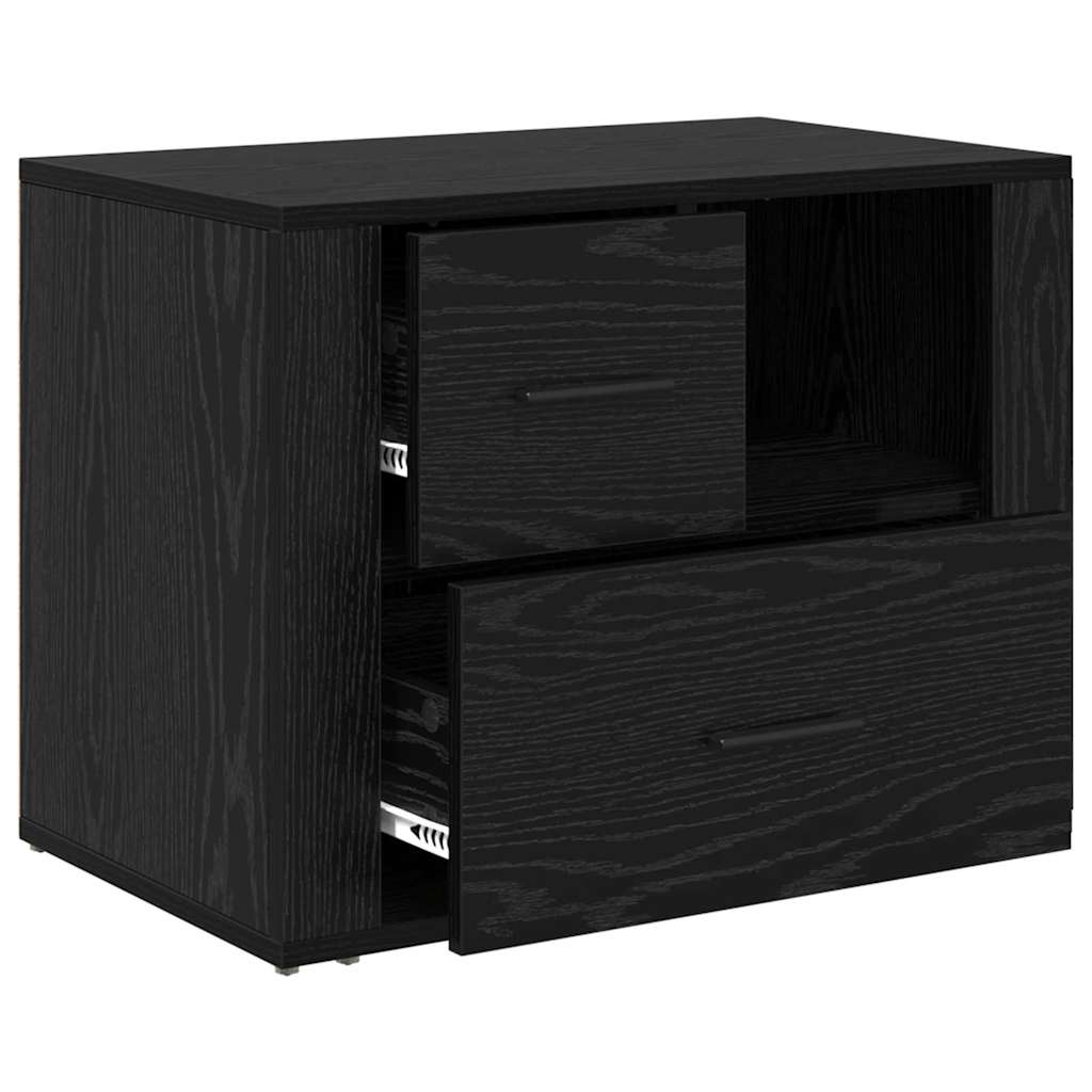 Cabinet de chevet Chêne noir 60 x 36 x 45 cm Bois d'ingénierie - XIOS