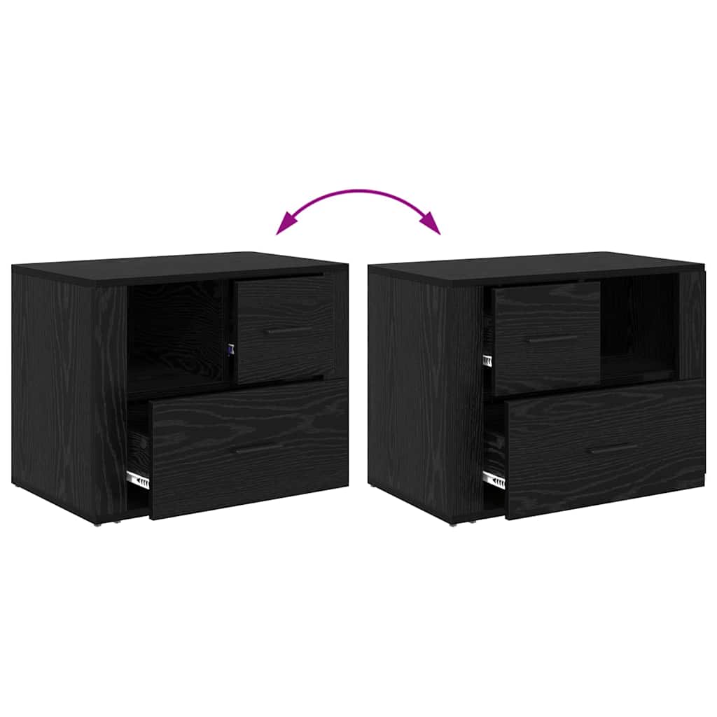 Cabinet de chevet Chêne noir 60 x 36 x 45 cm Bois d'ingénierie - XIOS