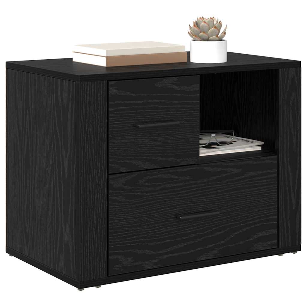 Cabinet de chevet Chêne noir 60 x 36 x 45 cm Bois d'ingénierie - XIOS