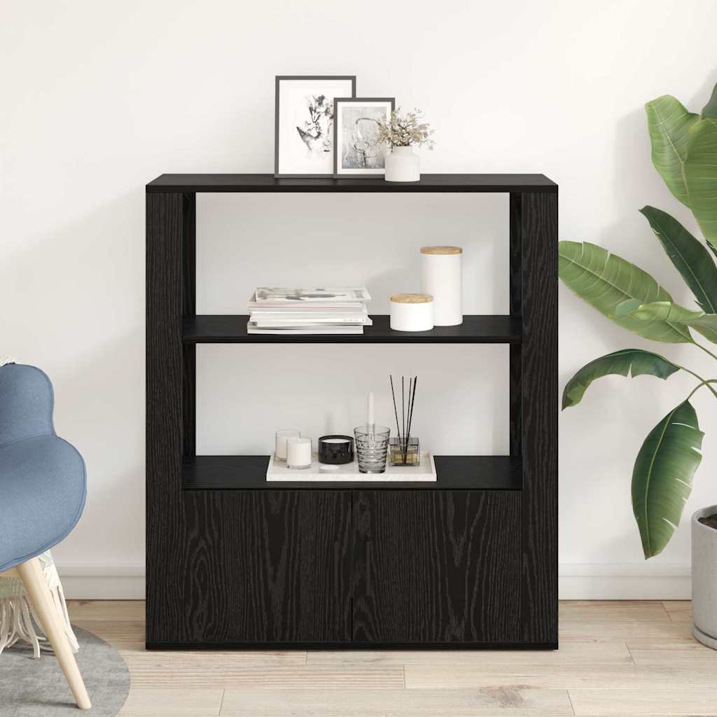 Buffet Chêne noir 30 x 80 x 90 cm Bois d'ingénierie - XIOS