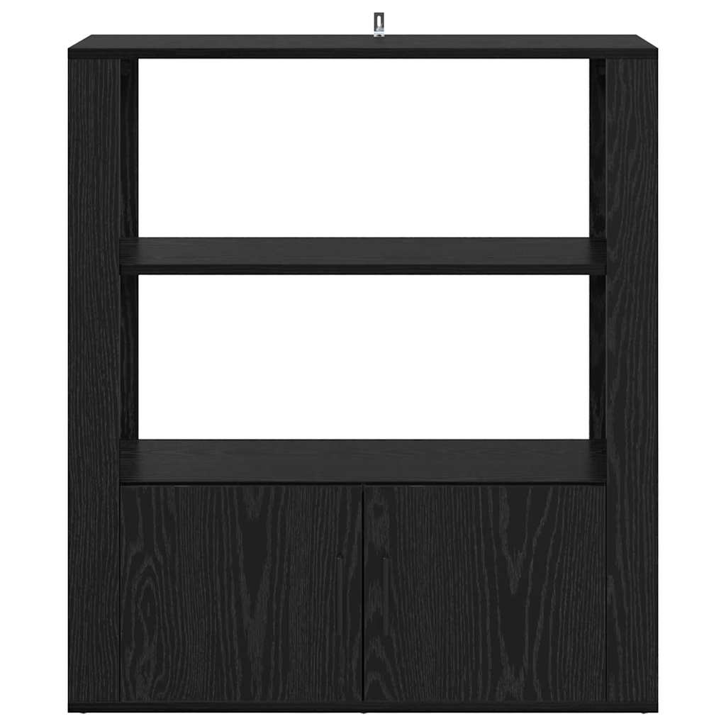 Buffet Chêne noir 30 x 80 x 90 cm Bois d'ingénierie - XIOS