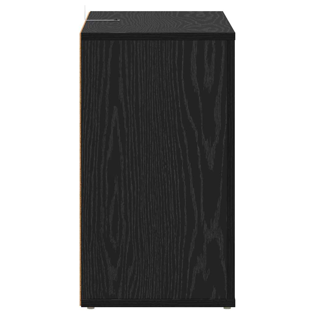 Buffet Chêne noir 80 x 30 x 53 cm Bois d'ingénierie - XIOS