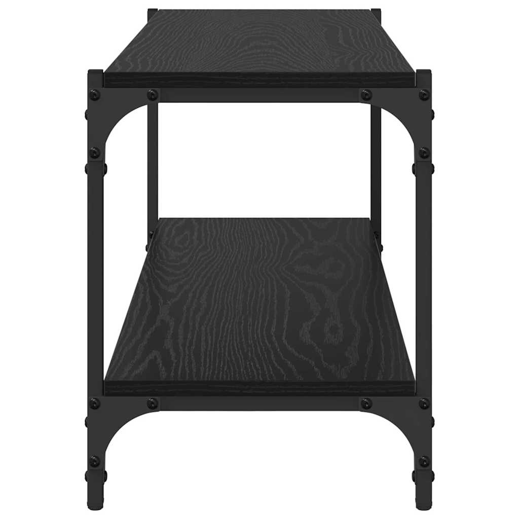 Meuble TV Chêne noir 100x33x41cm Bois d'ingénierie et fer - XIOS