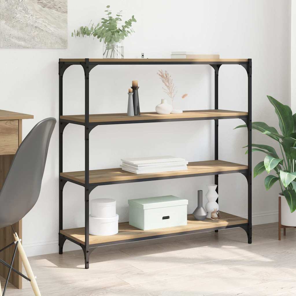 Bibliothèque Chêne artisanal 100 x 33 x 100 cm - XIOS