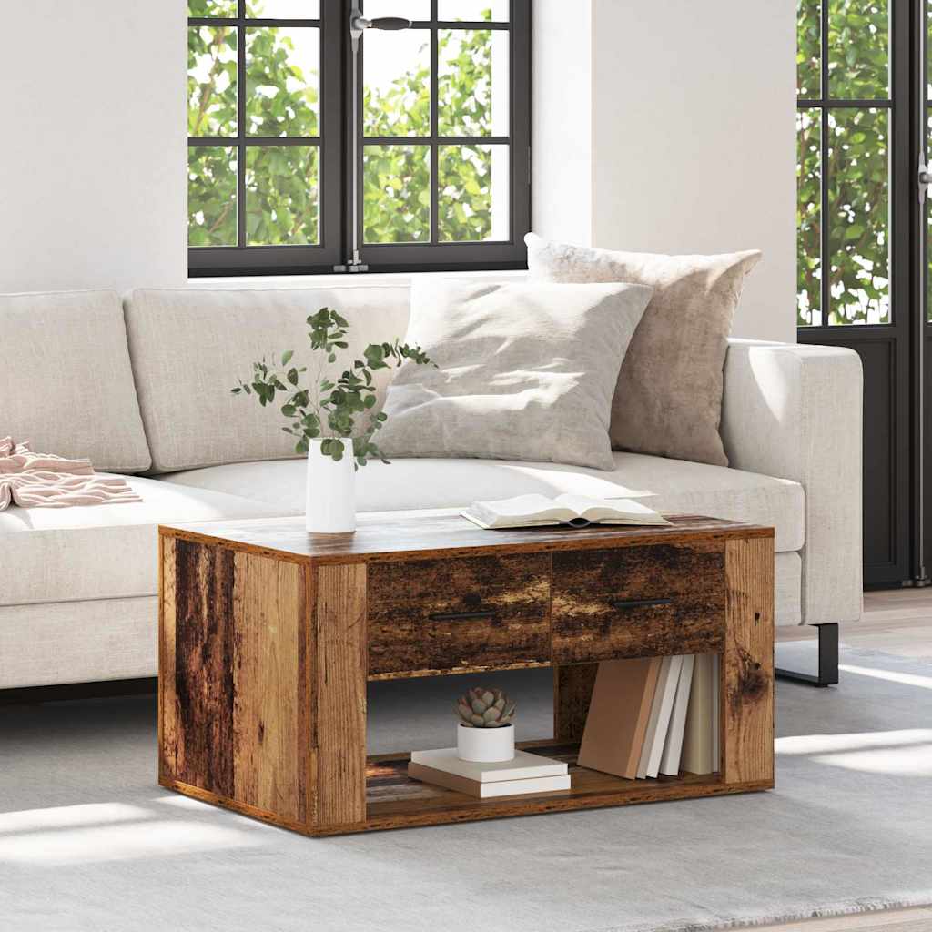 Table basse Bois Ancien 80 x 50 x 40 cm Bois d'ingénierie - XIOS