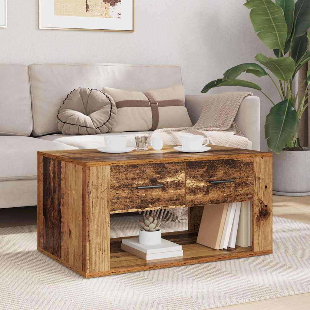 Table basse Bois Ancien 80 x 50 x 40 cm Bois d'ingénierie - XIOS