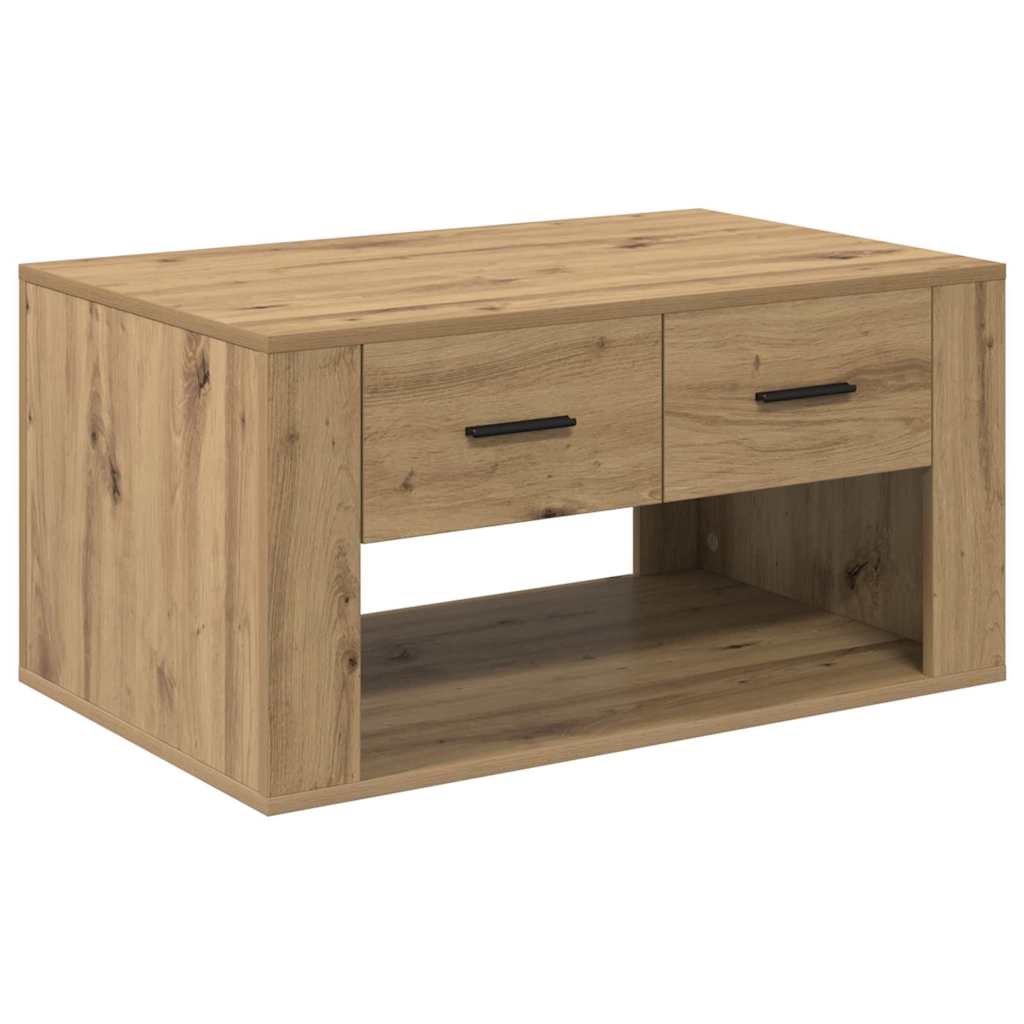 Table basse Chêne artisanal 80 x 50 x 40 cm Bois d'ingénierie - XIOS