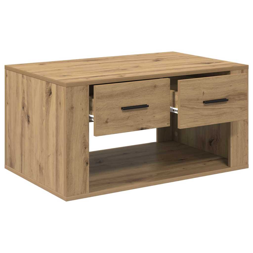 Table basse Chêne artisanal 80 x 50 x 40 cm Bois d'ingénierie - XIOS