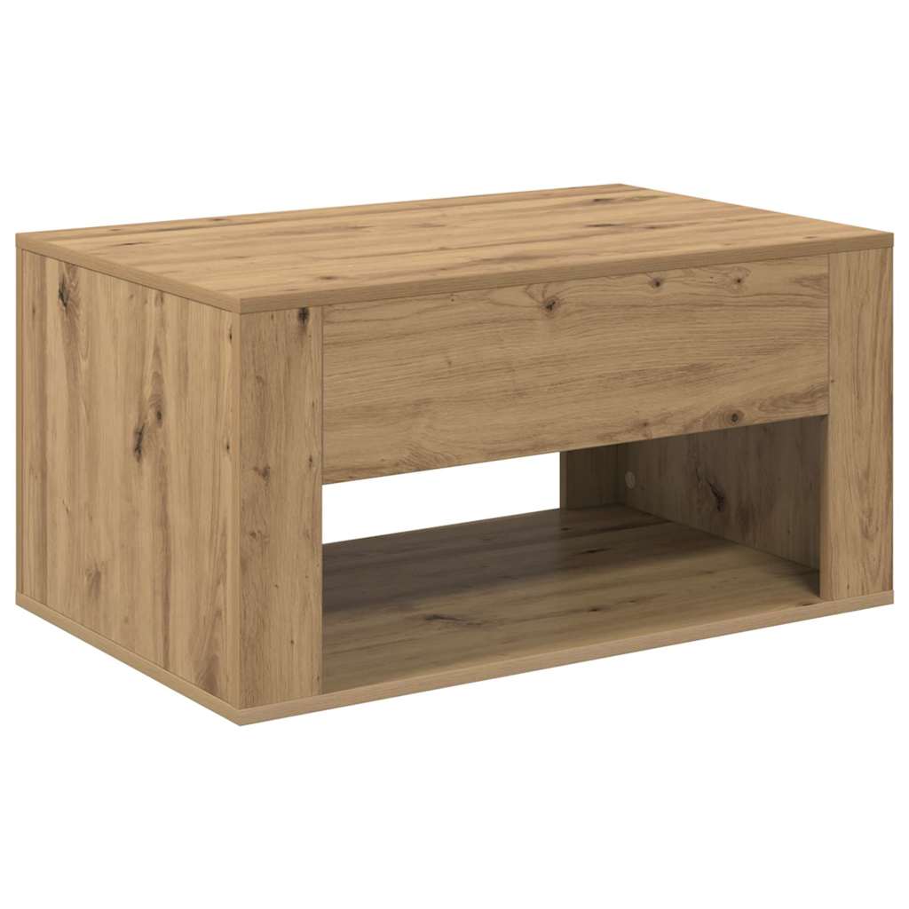 Table basse Chêne artisanal 80 x 50 x 40 cm Bois d'ingénierie - XIOS