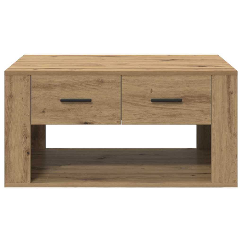 Table basse Chêne artisanal 80 x 50 x 40 cm Bois d'ingénierie - XIOS