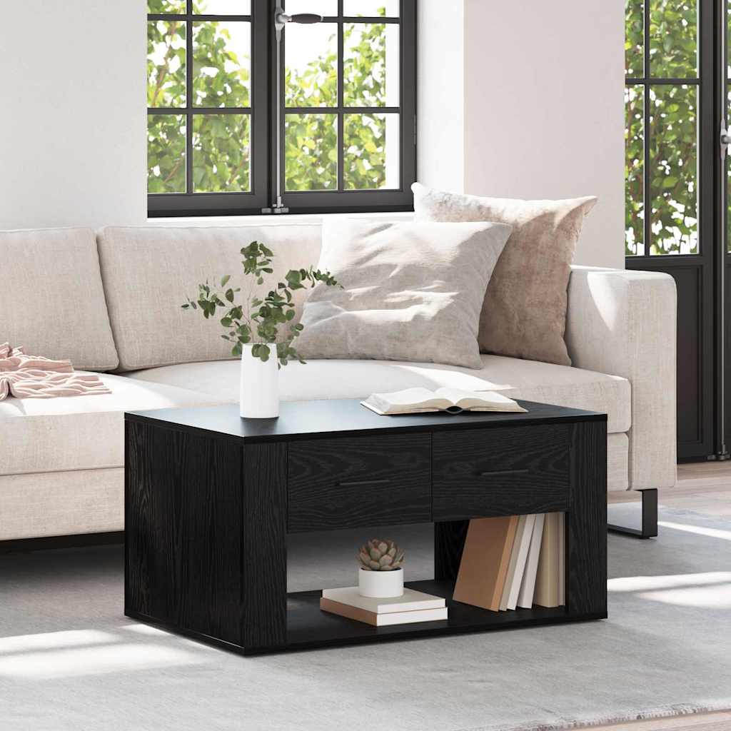 Table basse Chêne noir 80 x 50 x 40 cm Bois d'ingénierie - XIOS