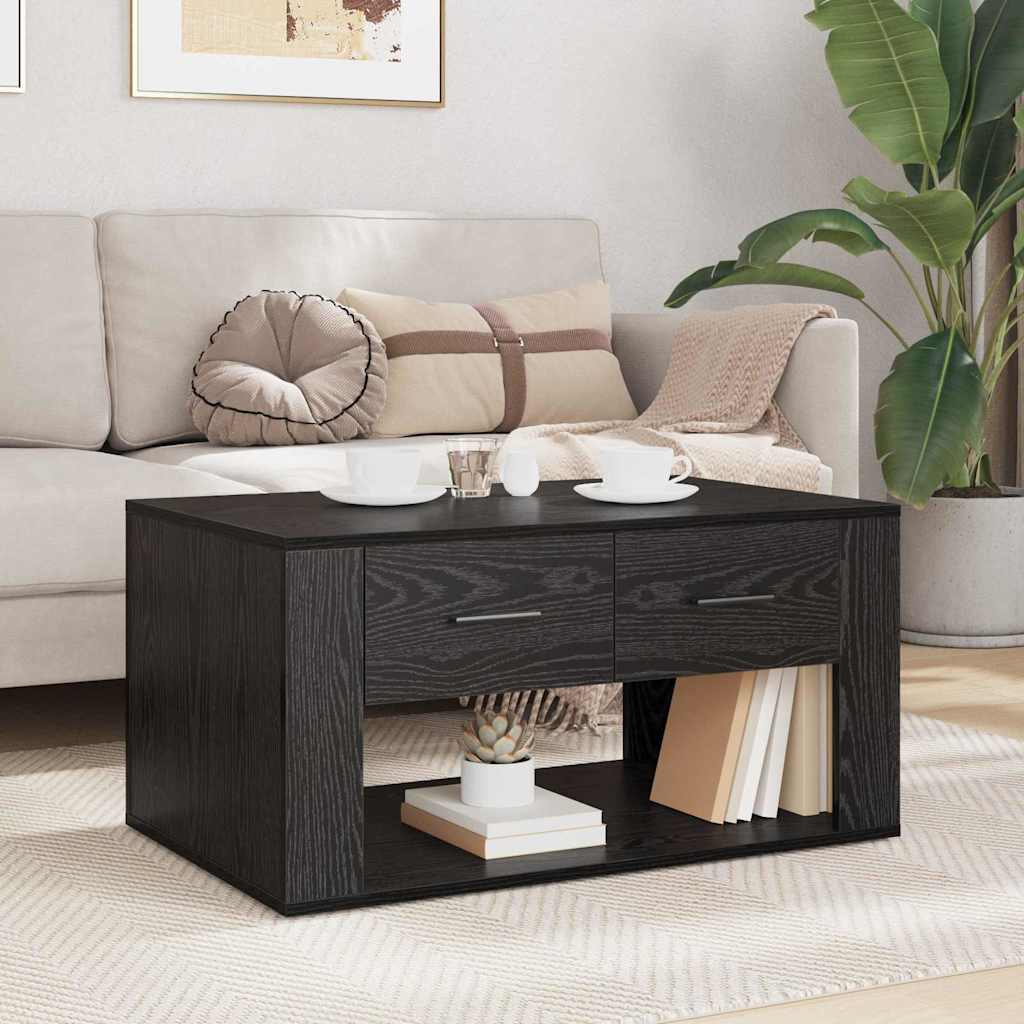 Table basse Chêne noir 80 x 50 x 40 cm Bois d'ingénierie - XIOS