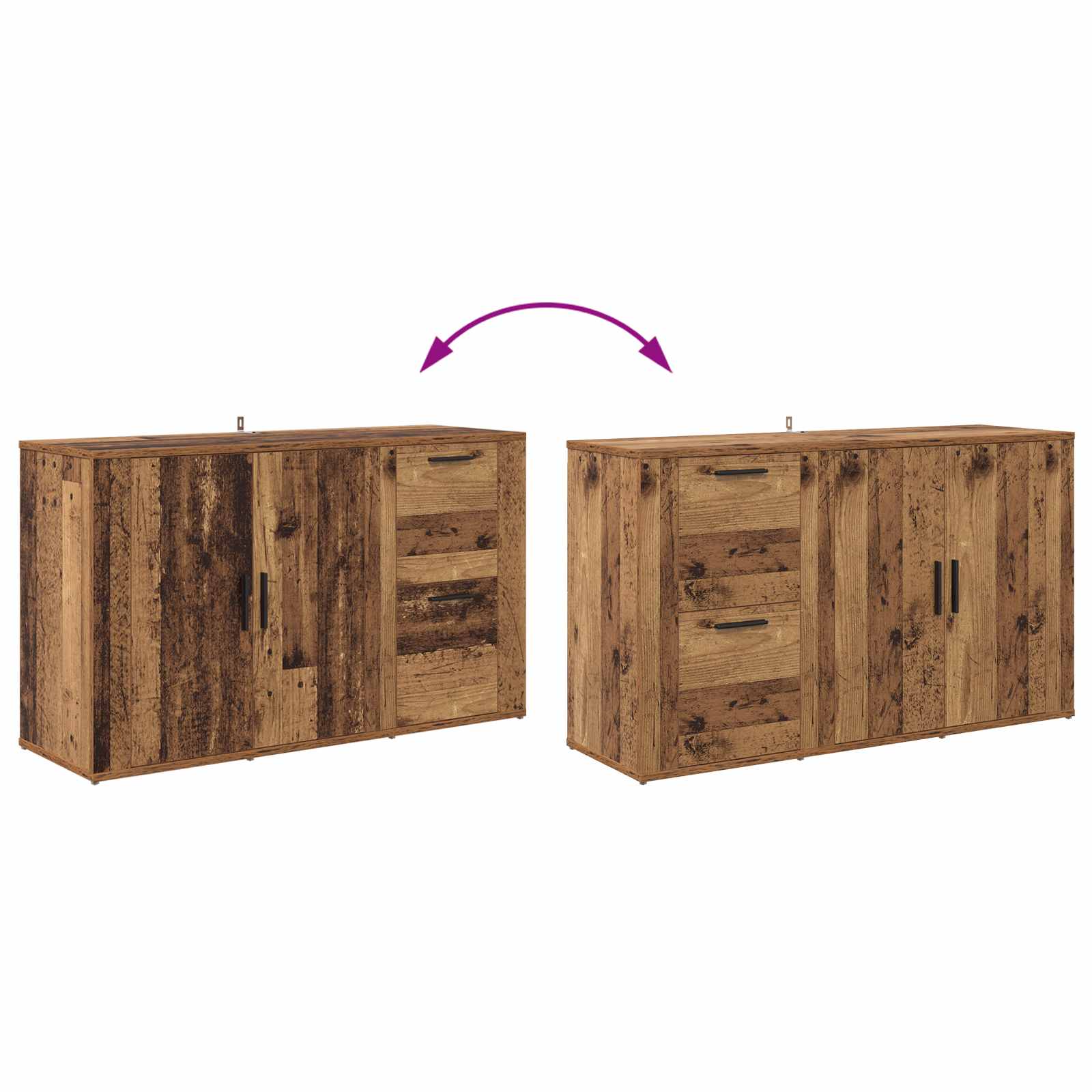 Buffet Bois ancien 100 x 33 x 59,5 cm Bois d'ingénierie - XIOS